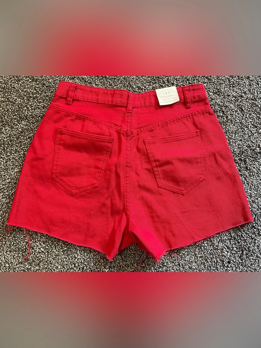 NWT red denim shorts